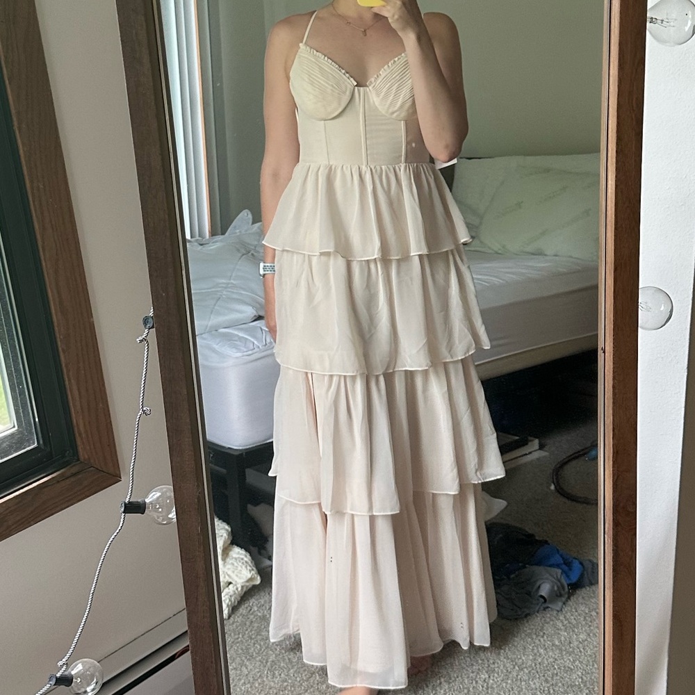 NEW Champagne Birdy Grey Bridesmaid Dress